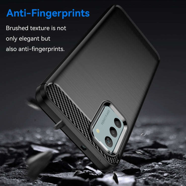 For Nokia G22 Brushed Texture Carbon Fiber TPU Phone Case(Black)