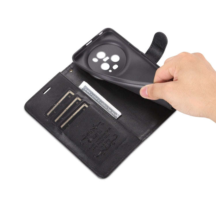 For Honor Magic5 AZNS Sheepskin Texture Flip Leather Phone Case(Black)