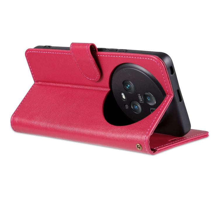 For Honor Magic5 Pro AZNS Sheepskin Texture Flip Leather Phone Case(Red)