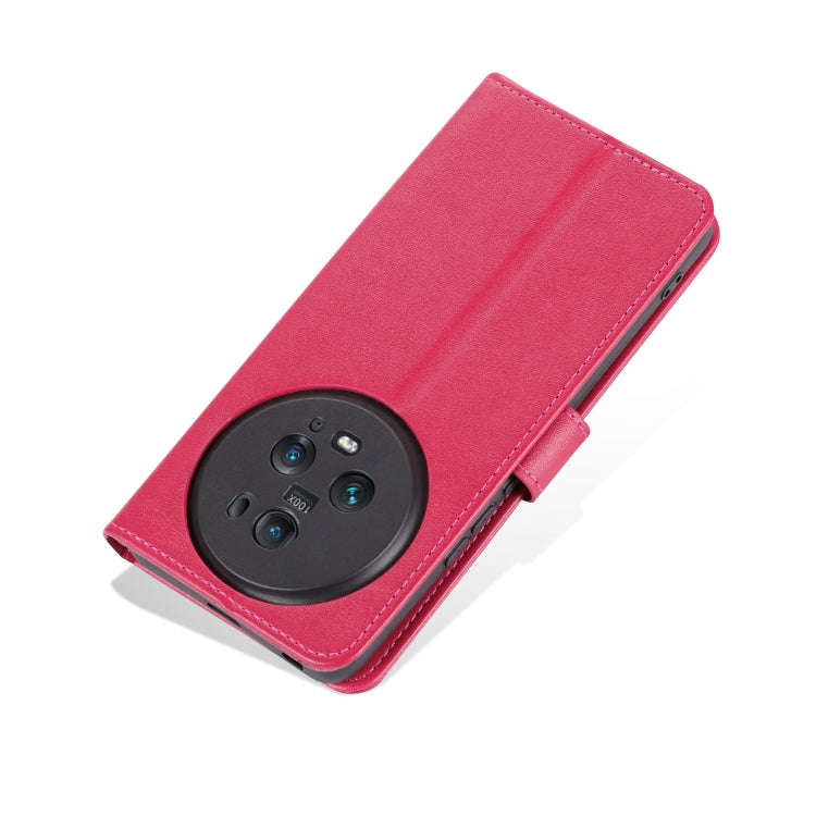 For Honor Magic5 Pro AZNS Sheepskin Texture Flip Leather Phone Case(Red)