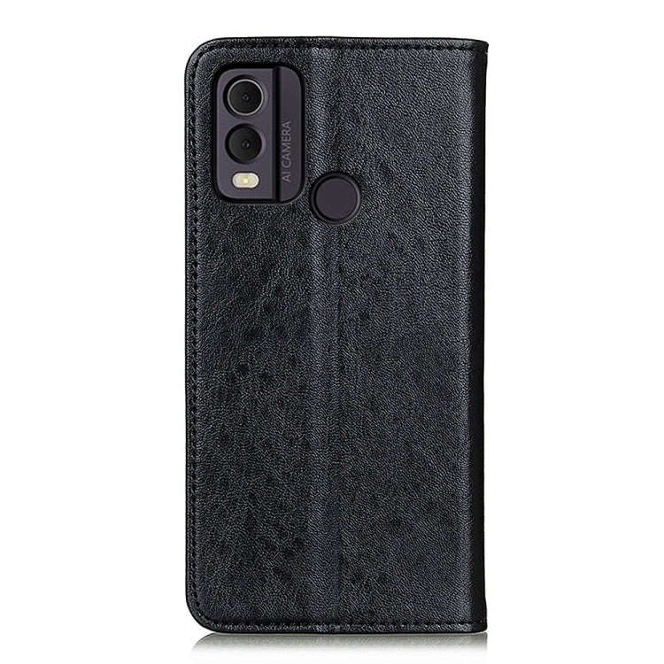 For Nokia C22 4G Magnetic Crazy Horse Texture Leather Phone Case(Black)