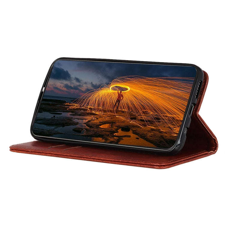 For Nokia C12 4G Magnetic Crazy Horse Texture Leather Phone Case(Brown)