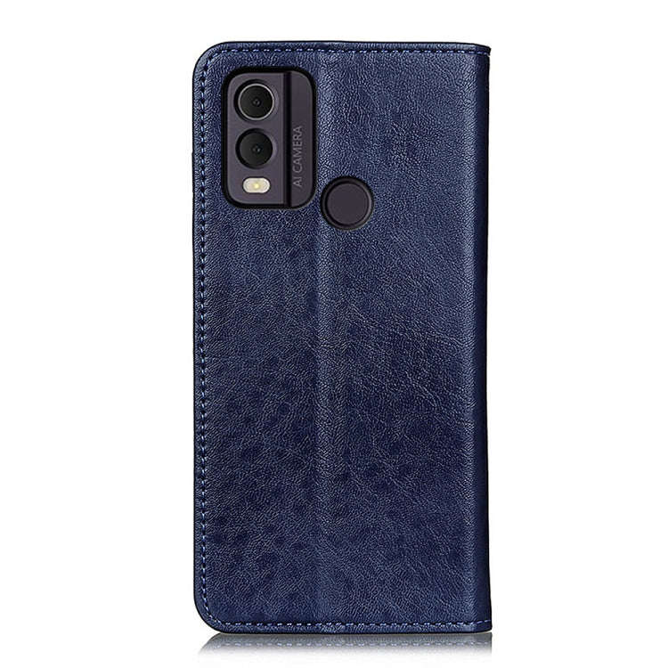 For Nokia C12 4G Magnetic Crazy Horse Texture Leather Phone Case(Blue)