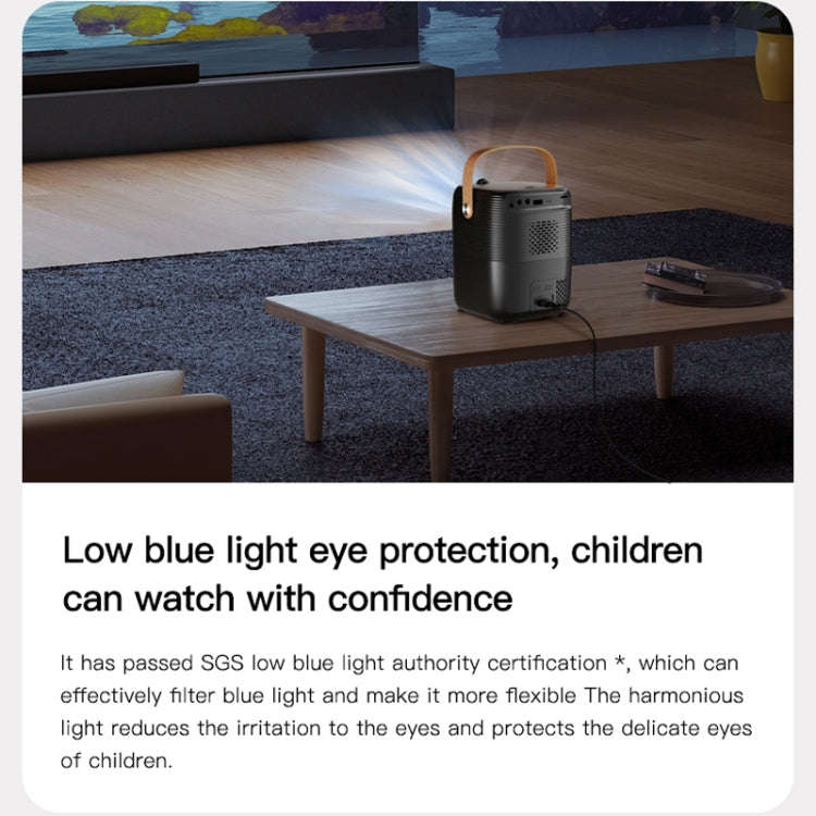 A007 Portable 1280 x 720 HD 113 ANSI Smart LED Projector, Plug:US Plug(White)