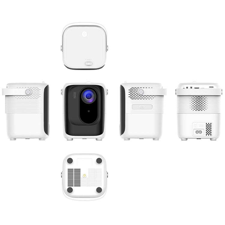 A007 Portable 1280 x 720 HD 113 ANSI Smart LED Projector, Plug:US Plug(White)