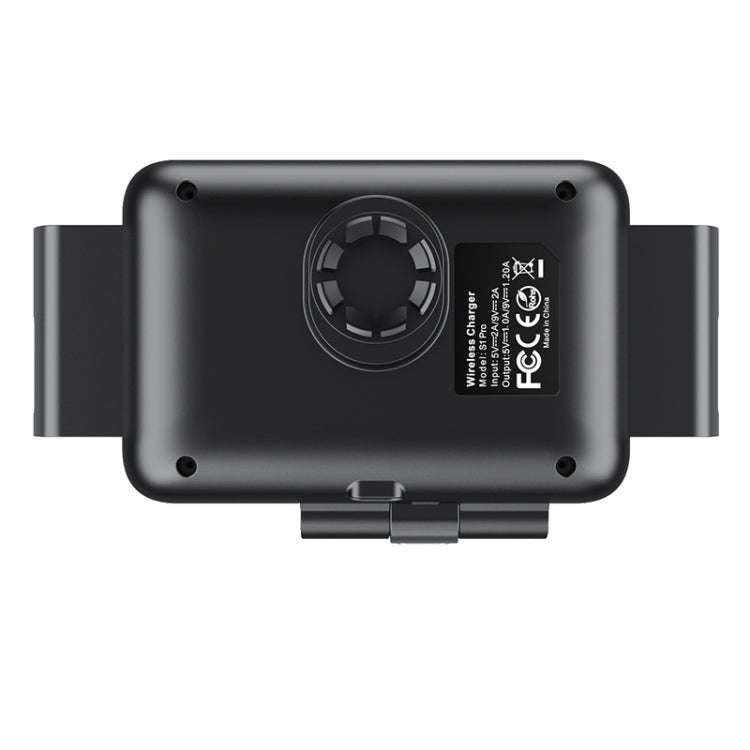 For Samsung Galaxy Z Fold4 / 3 S1 Pro Car Horizontal Navigation Phone Holder Wireless Charger(Black)