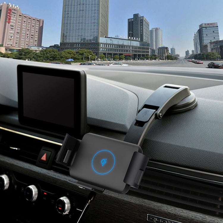 For Samsung Galaxy Z Fold4 / 3 S1 Pro Car Horizontal Navigation Phone Holder Wireless Charger(Black)