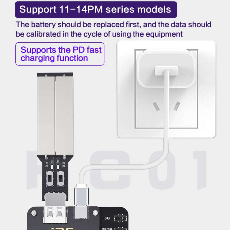 i2C KC01 Multi-function Comprehensive Battery Repair Instrument for iPhone 6-14 Pro Max, Version:...