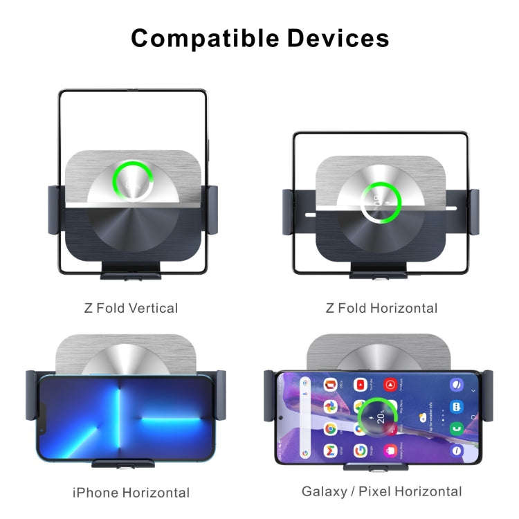 For Samsung Galaxy Z Fold4 S11 Dual Coil Car Phone Holder Wireless Charger