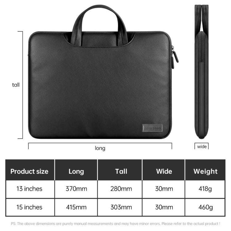 Waterproof PU Laptop Bag Inner Bag, Size:15 inch(Brown)