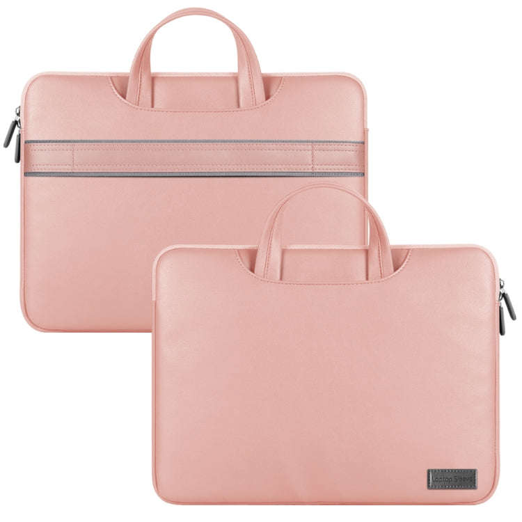 Waterproof PU Laptop Bag Inner Bag with Power Pack, Size:13 / 14 inch(Rose Gold)