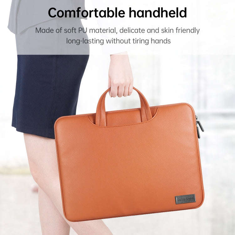 Waterproof PU Laptop Bag Inner Bag with Power Pack, Size:13 / 14 inch(Grey)