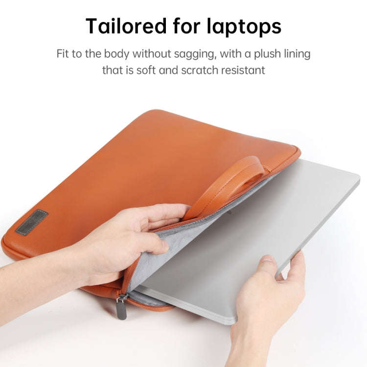 Waterproof PU Laptop Bag Inner Bag with Power Pack, Size:15 inch(Grey)