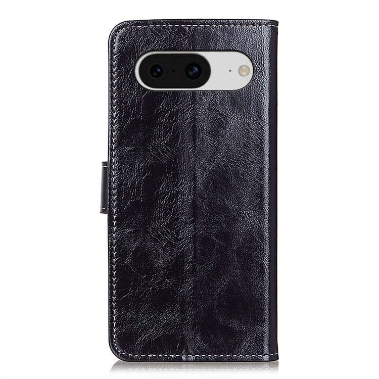 For Google Pixel 8 Retro Crazy Horse Texture Flip Leather Phone Case(Black)