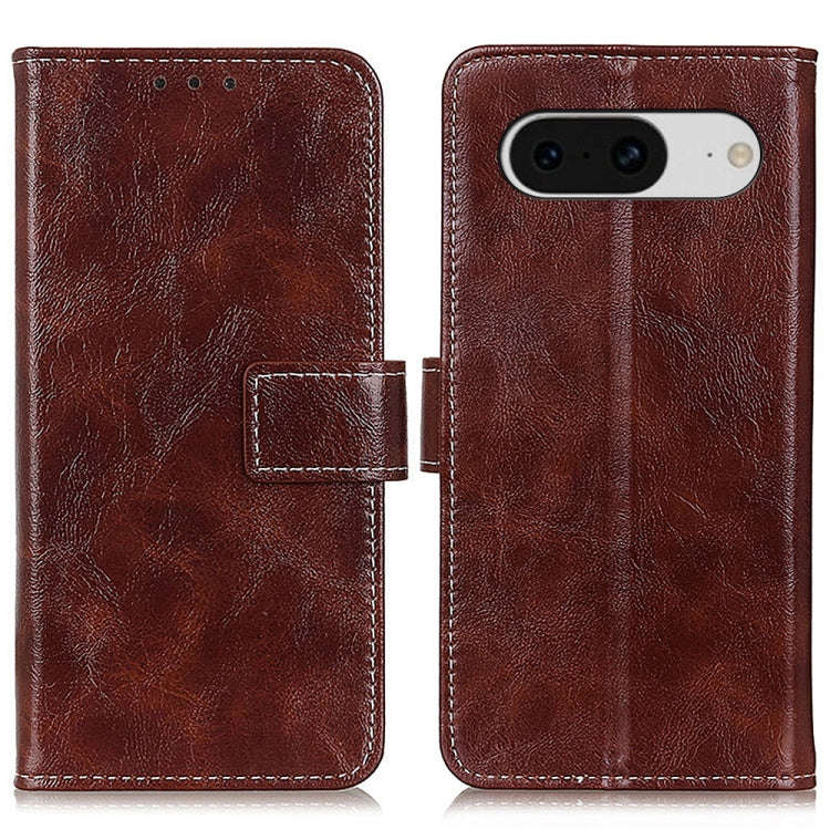 For Google Pixel 8 Retro Crazy Horse Texture Flip Leather Phone Case(Brown)