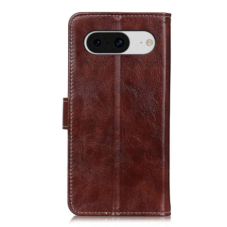 For Google Pixel 8 Retro Crazy Horse Texture Flip Leather Phone Case(Brown)