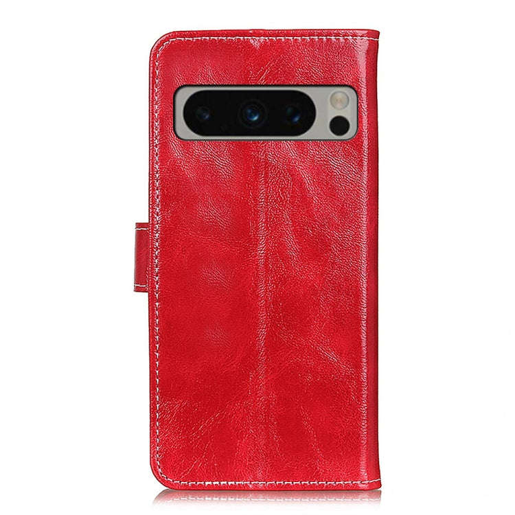 For Google Pixel 8 Pro Retro Crazy Horse Texture Flip Leather Phone Case(Red)