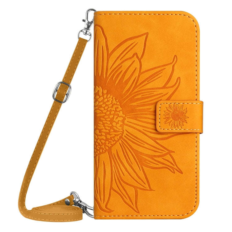 For Motorola Moto G Stylus 5G 2023 HT04 Skin Feel Sun Flower Embossed Flip Leather Phone Case wit...