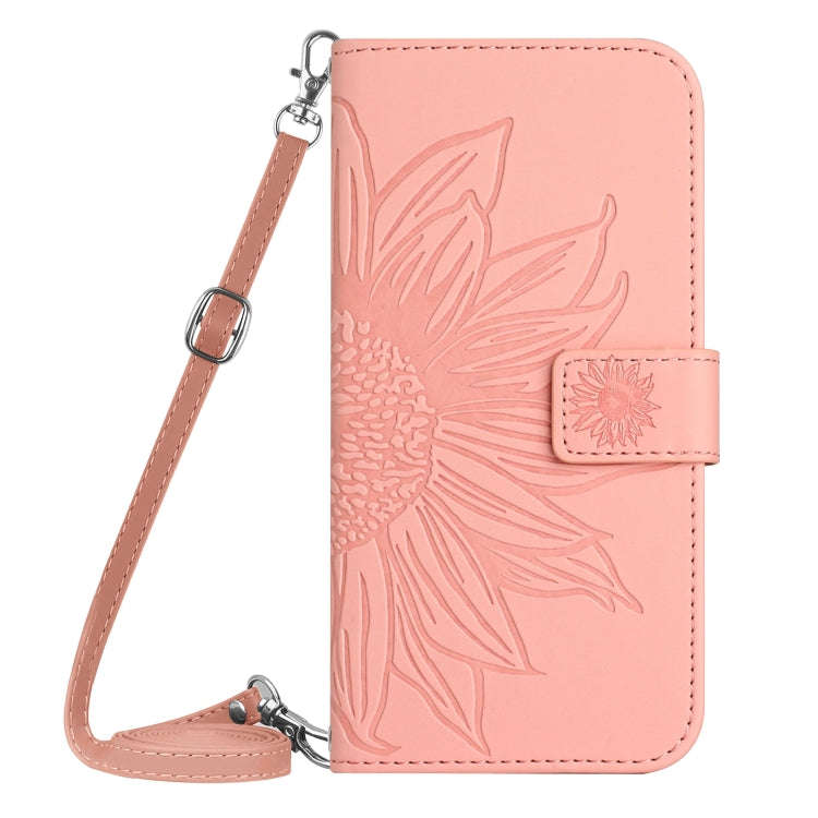 For Motorola Moto G Stylus 5G 2023 HT04 Skin Feel Sun Flower Embossed Flip Leather Phone Case wit...