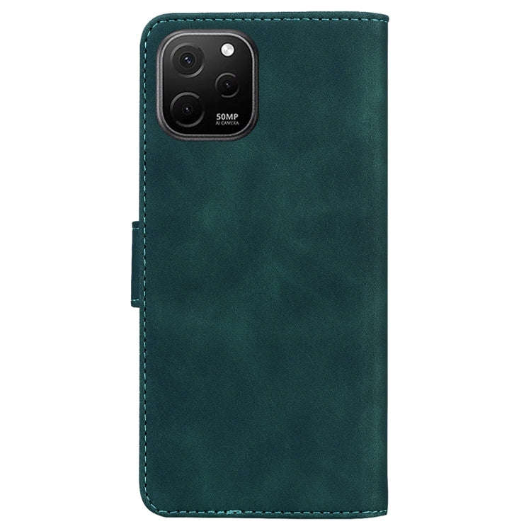 For Huawei nova Y61 / Enjoy 50z Skin Feel Pure Color Flip Leather Phone Case(Green)