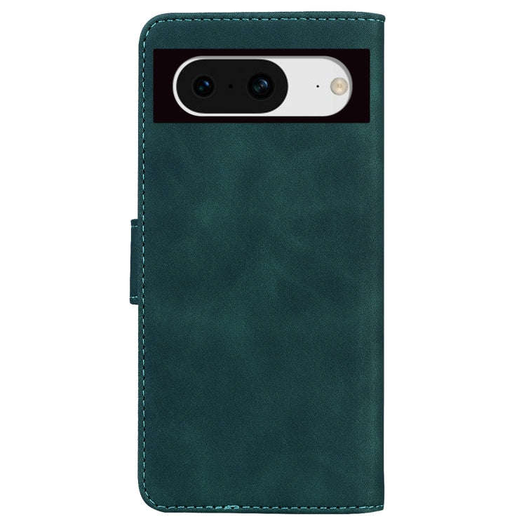 For Google Pixel 8 Skin Feel Pure Color Flip Leather Phone Case(Green)