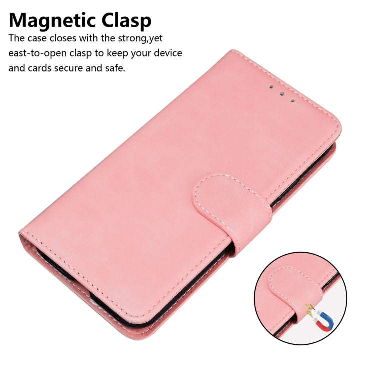 For Google Pixel 8 Skin Feel Pure Color Flip Leather Phone Case(Pink)