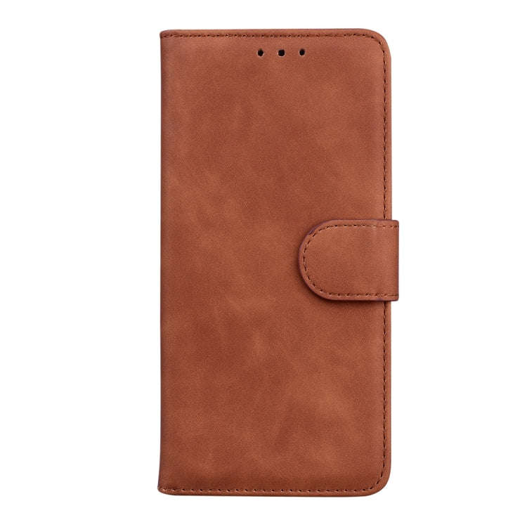 For Google Pixel 8 Skin Feel Pure Color Flip Leather Phone Case(Brown)