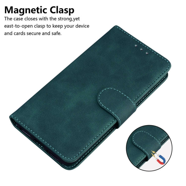For Google Pixel 8 Pro Skin Feel Pure Color Flip Leather Phone Case(Green)