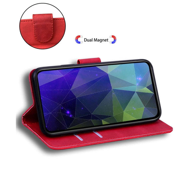 For Honor X5 Skin Feel Pure Color Flip Leather Phone Case(Red)