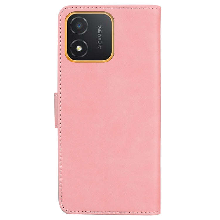For Honor X5 Skin Feel Pure Color Flip Leather Phone Case(Pink)