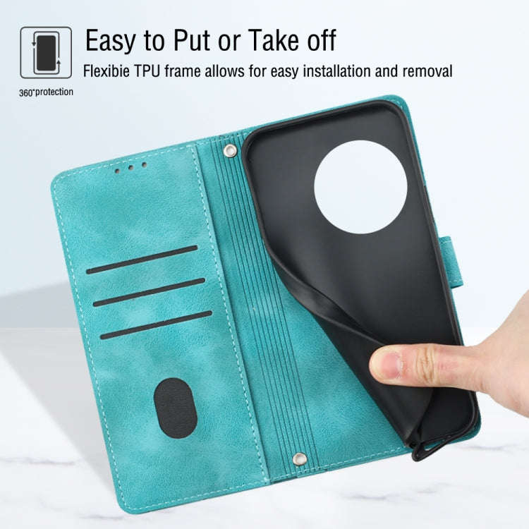 For OnePlus Ace 2 5G / 11R 5G Skin-feel Embossed Leather Phone Case(Green)