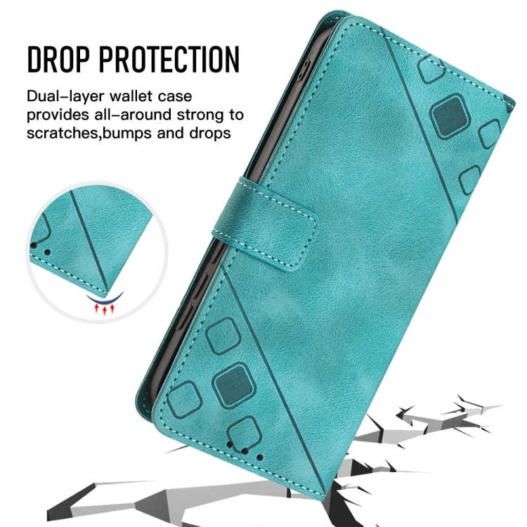 For OnePlus Ace 2 5G / 11R 5G Skin-feel Embossed Leather Phone Case(Green)