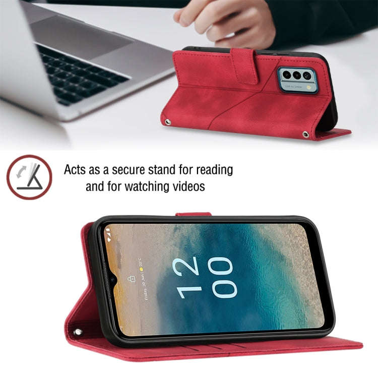 For Nokia G22 Skin-feel Embossed Leather Phone Case(Red)