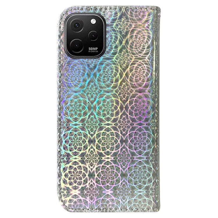 For Huawei nova Y61 / Enjoy 50z Colorful Magnetic Buckle Leather Phone Case(Silver)