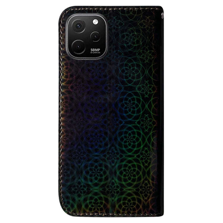 For Huawei nova Y61 / Enjoy 50z Colorful Magnetic Buckle Leather Phone Case(Black)