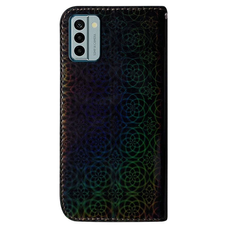 For Nokia G22 Colorful Magnetic Buckle Leather Phone Case(Black)