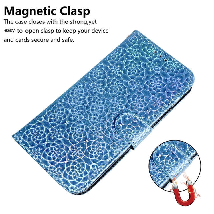 For Google Pixel 8 Colorful Magnetic Buckle Leather Phone Case(Blue)