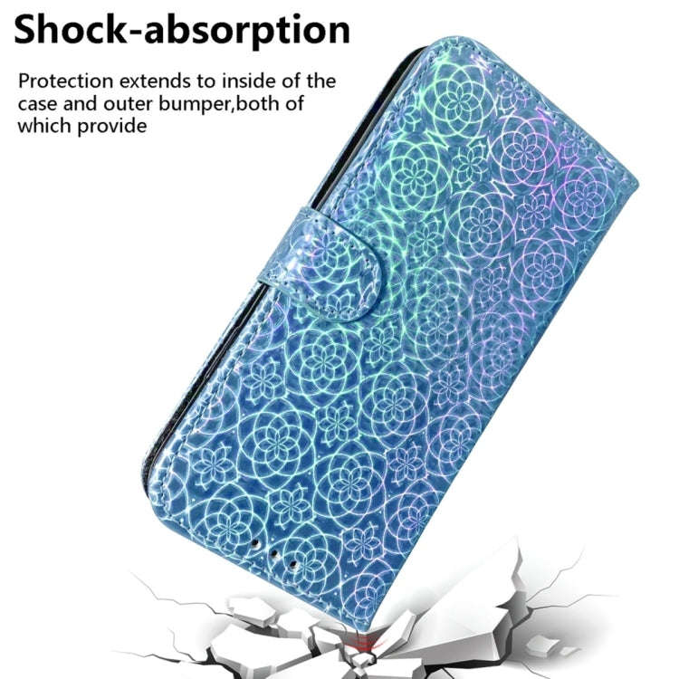 For Google Pixel 8 Colorful Magnetic Buckle Leather Phone Case(Blue)