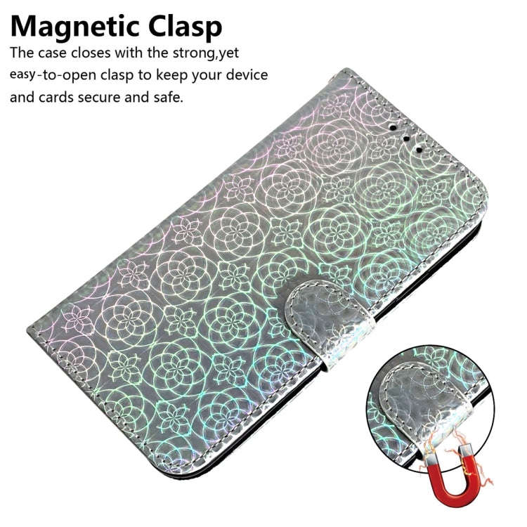For Google Pixel 8 Colorful Magnetic Buckle Leather Phone Case(Silver)