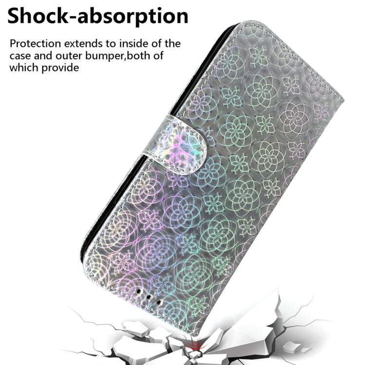 For Google Pixel 8 Colorful Magnetic Buckle Leather Phone Case(Silver)