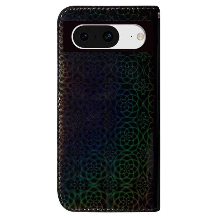 For Google Pixel 8 Colorful Magnetic Buckle Leather Phone Case(Black)