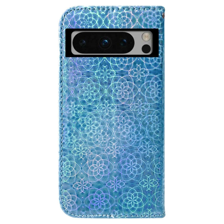 For Google Pixel 8 Pro Colorful Magnetic Buckle Leather Phone Case(Blue)