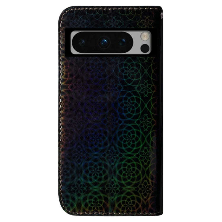 For Google Pixel 8 Pro Colorful Magnetic Buckle Leather Phone Case(Black)