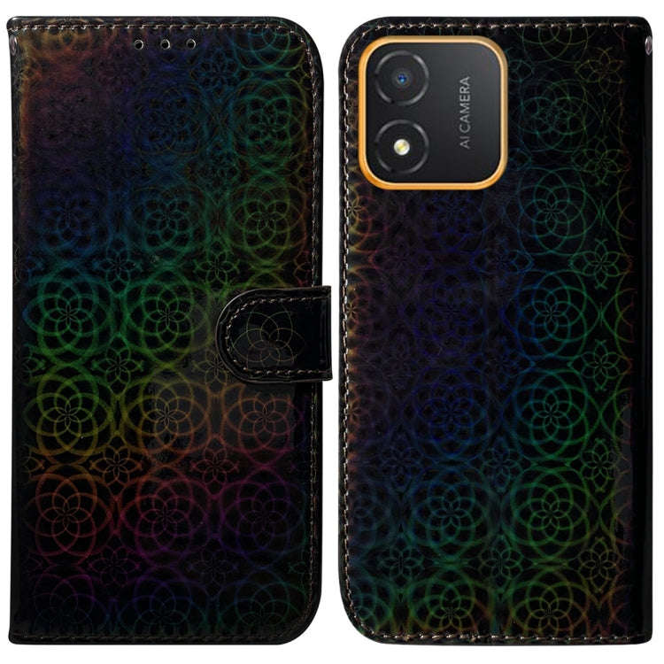 For Honor X5 Colorful Magnetic Buckle Leather Phone Case(Black)