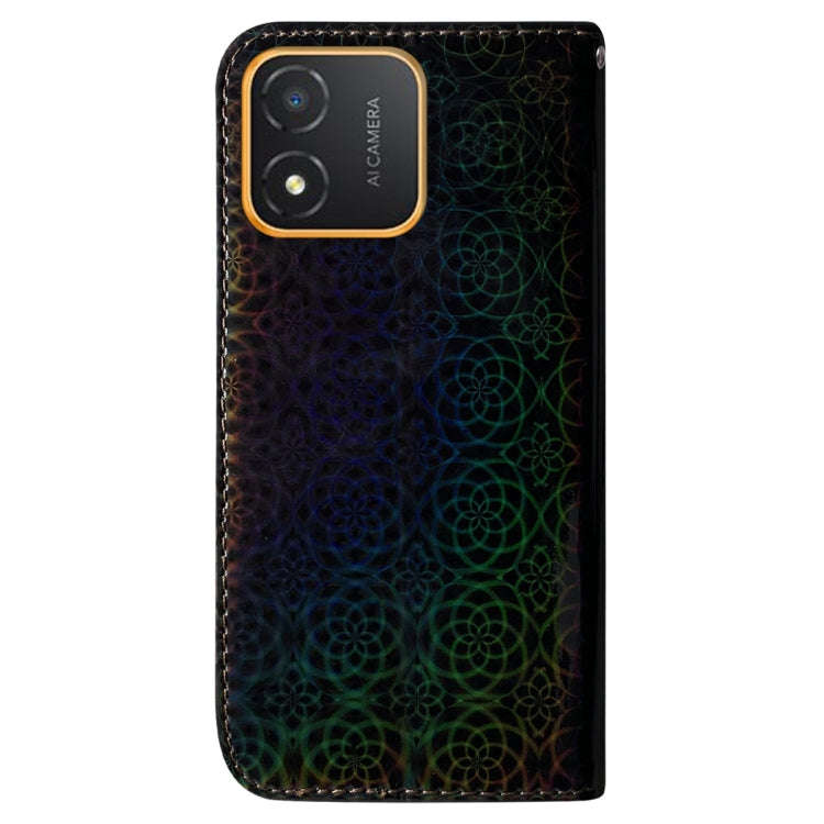 For Honor X5 Colorful Magnetic Buckle Leather Phone Case(Black)