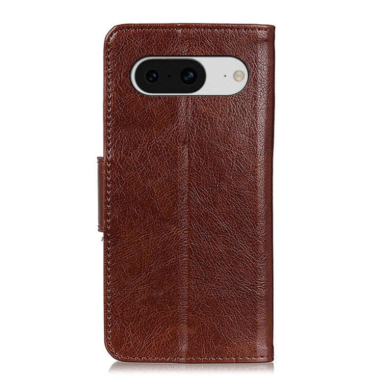 For Google Pixel 8 Nappa Texture Horizontal Flip Leather Phone Case(Brown)