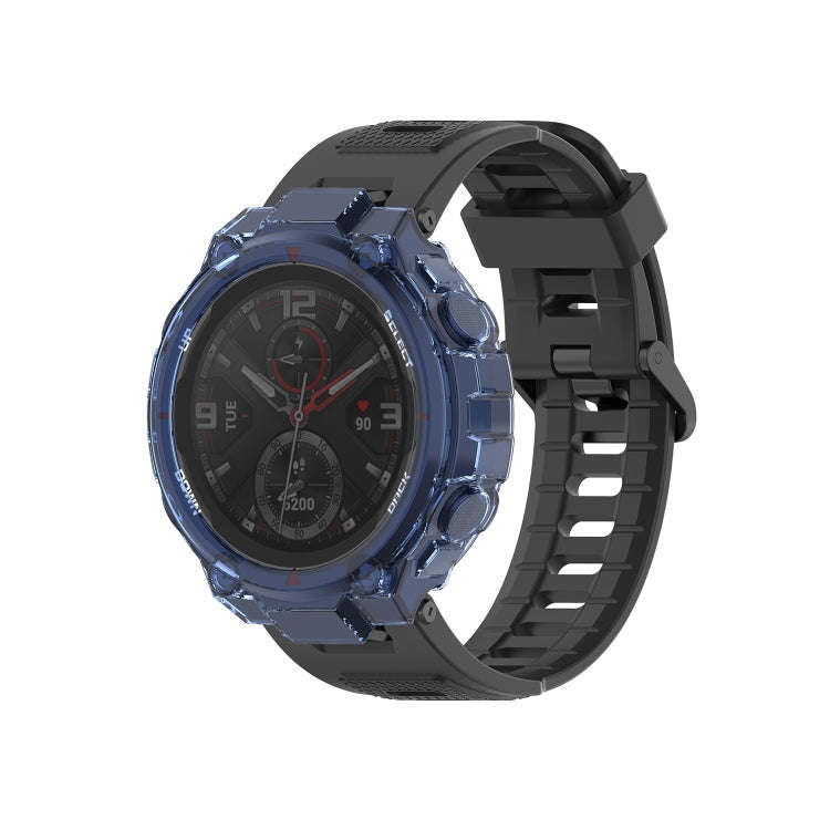 For Huami Amazfit T-Rex A1918 Tyrannosaurus TPU Watch Case(Clear Blue)