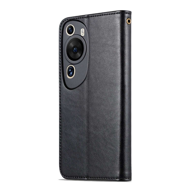 For Huawei P60 Art AZNS Sheepskin Texture Flip Leather Phone Case(Black)