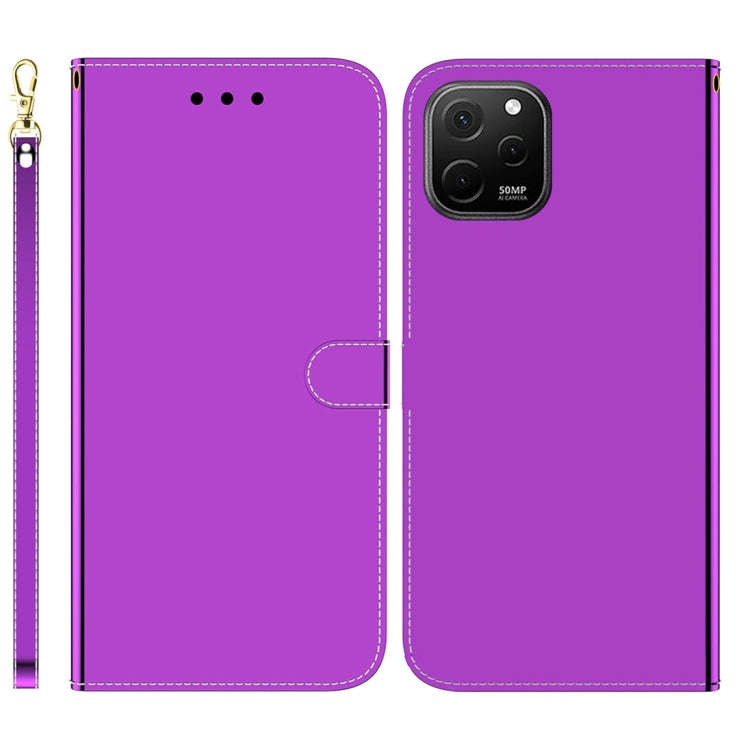 For Huawei nova Y61 / Enjoy 50z Imitated Mirror Surface Leather Phone Case(Purple)