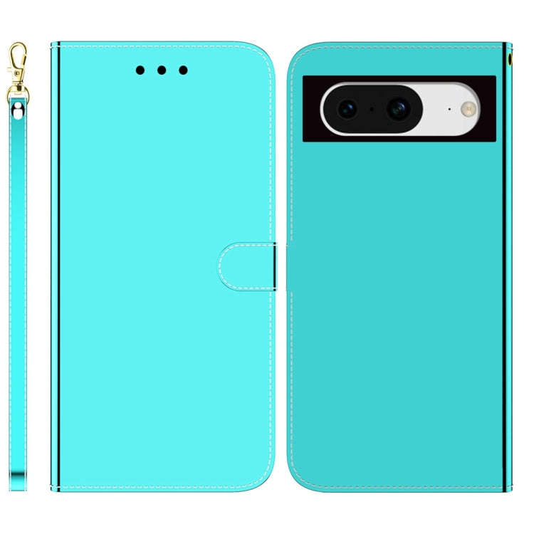 For Google Pixel 8 Imitated Mirror Surface Leather Phone Case(Mint Green)